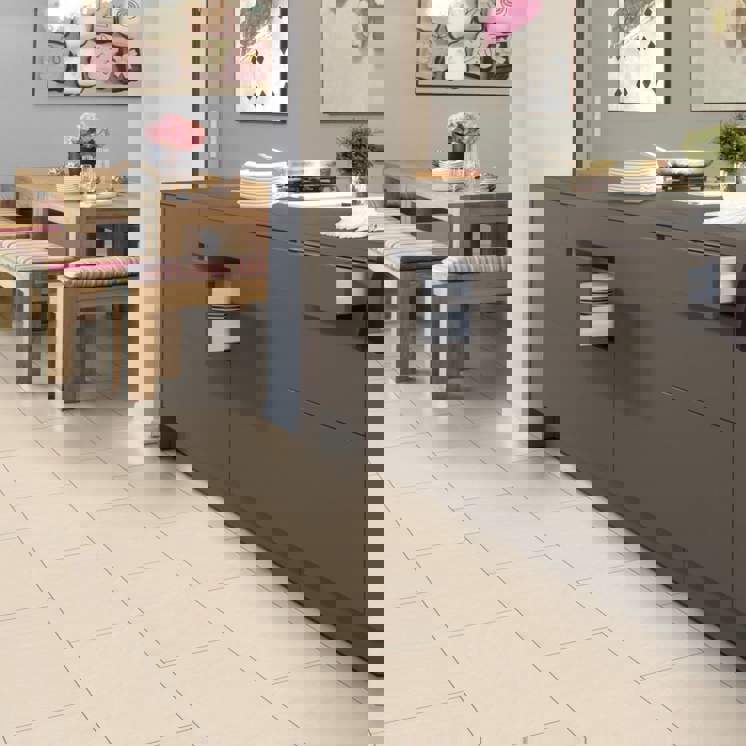 Cream Stone Tile Effect Laminate Flooring Floor Depot