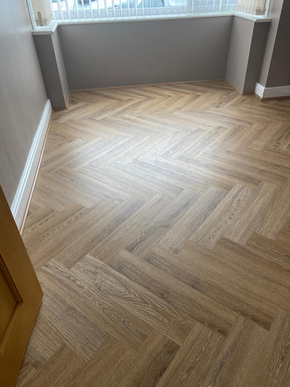 Honey Oak LVT Herringbone - Floor Depot
