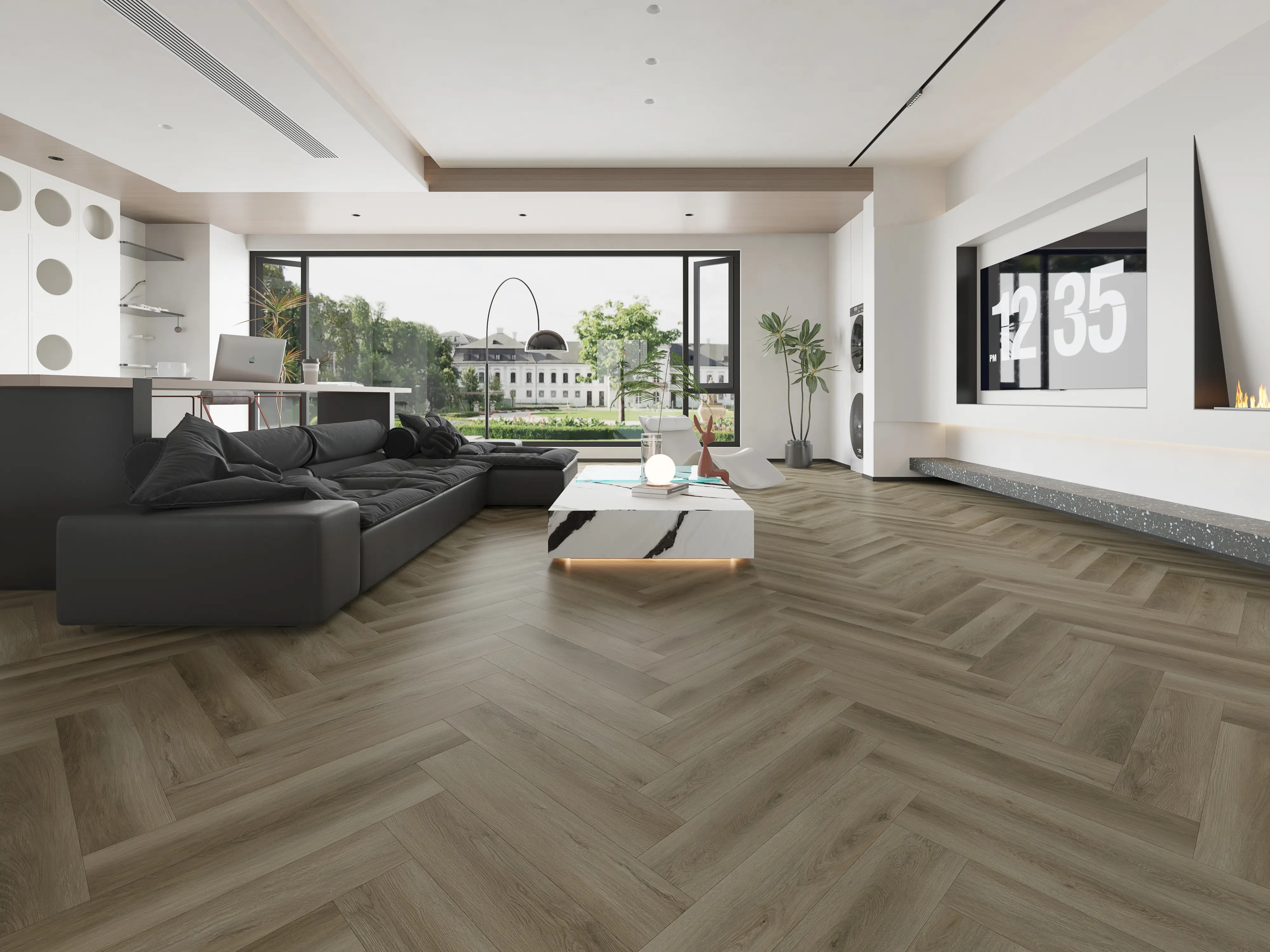Gorge Oak 2.5mm Herringbone LVT