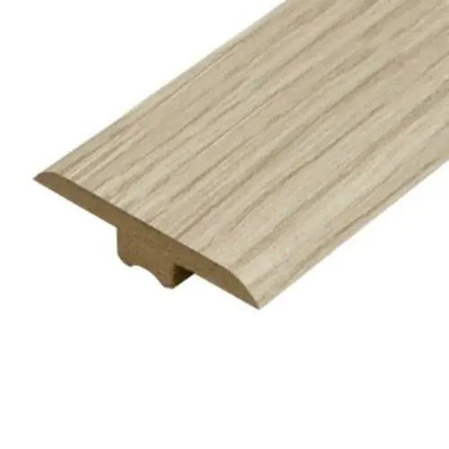 White Varnished Oak Laminate Doorbar - T-bar 0.9m