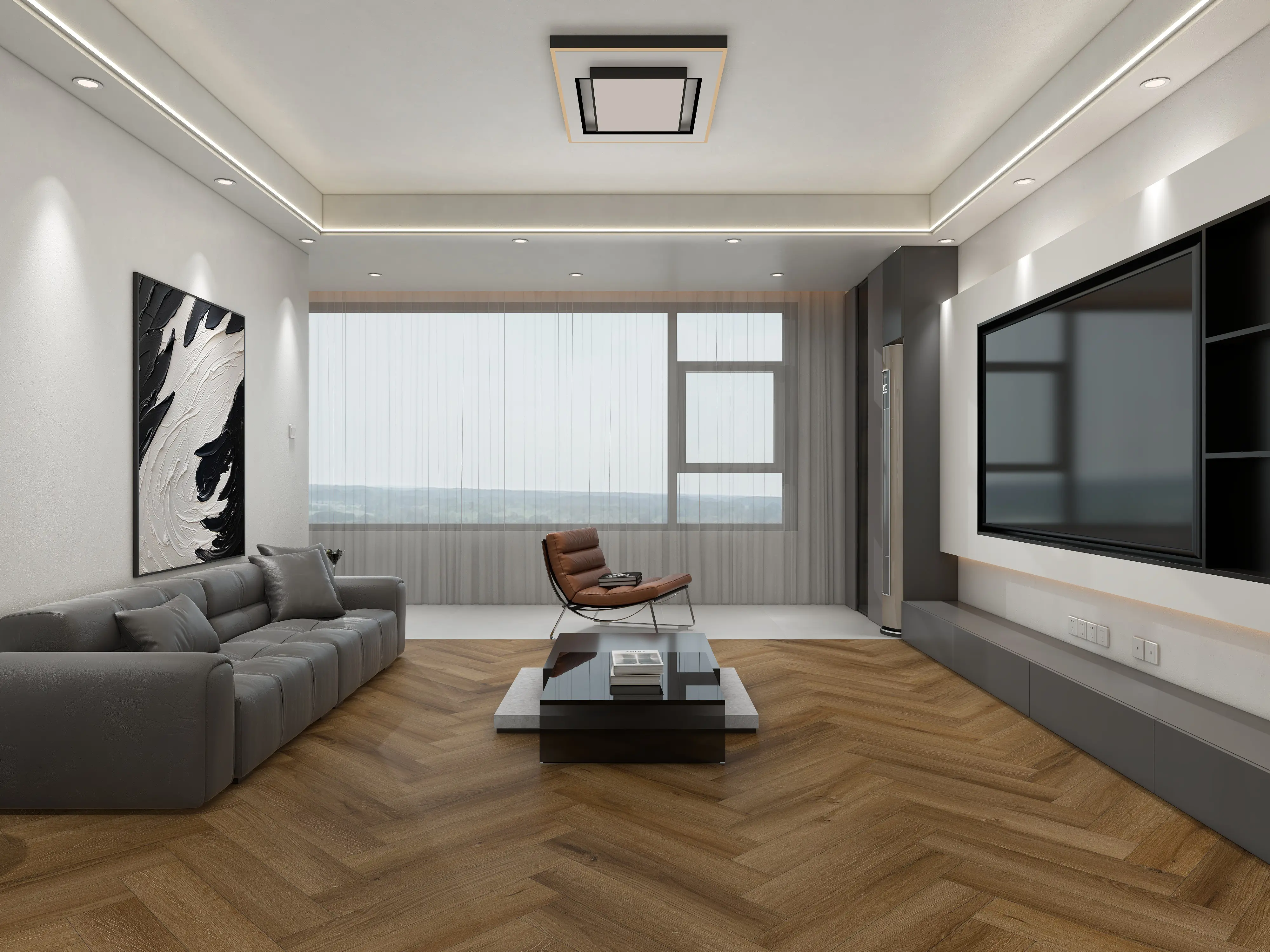 Smokey Mountain Oak Herringbone Premium 3mm LVT