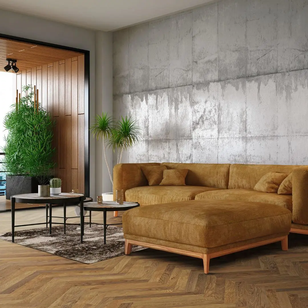 Brushed Cognac Oak 14mm x 90mm Herringbone