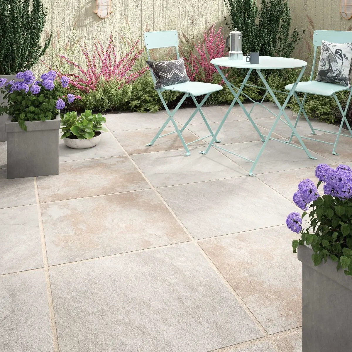 Greek White Matt Glazed Porcelain 20mm Outdoor Tile