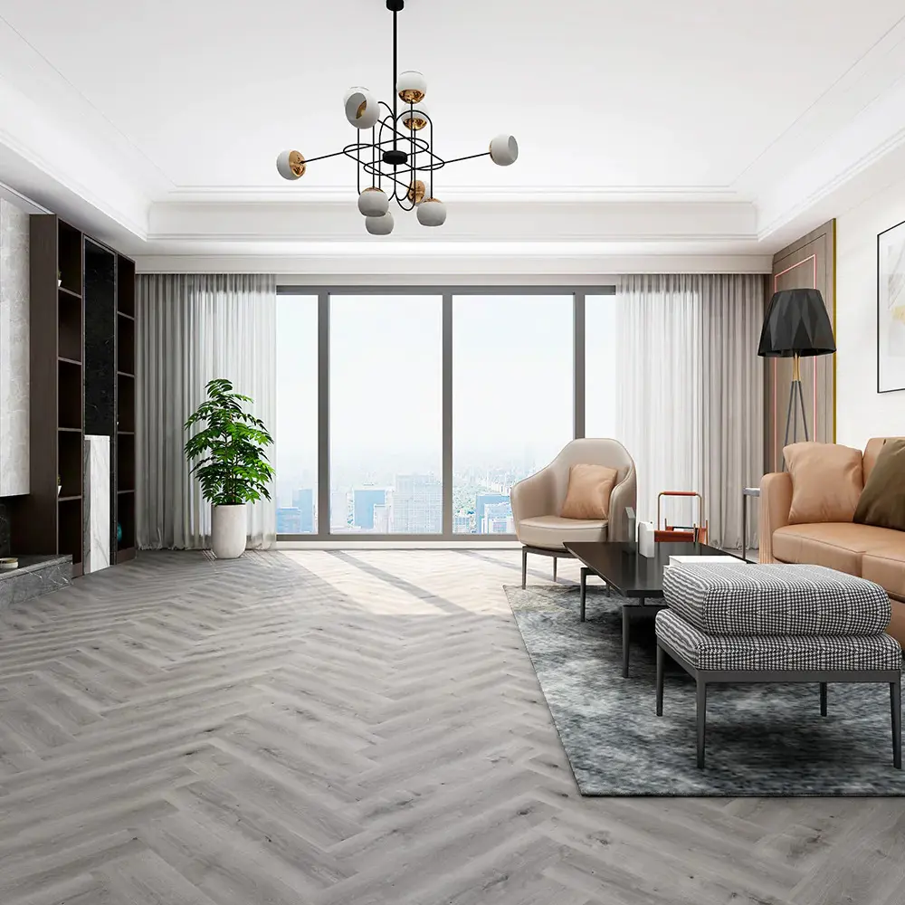 Oxford Grey Oak 5.2mm SPC Herringbone