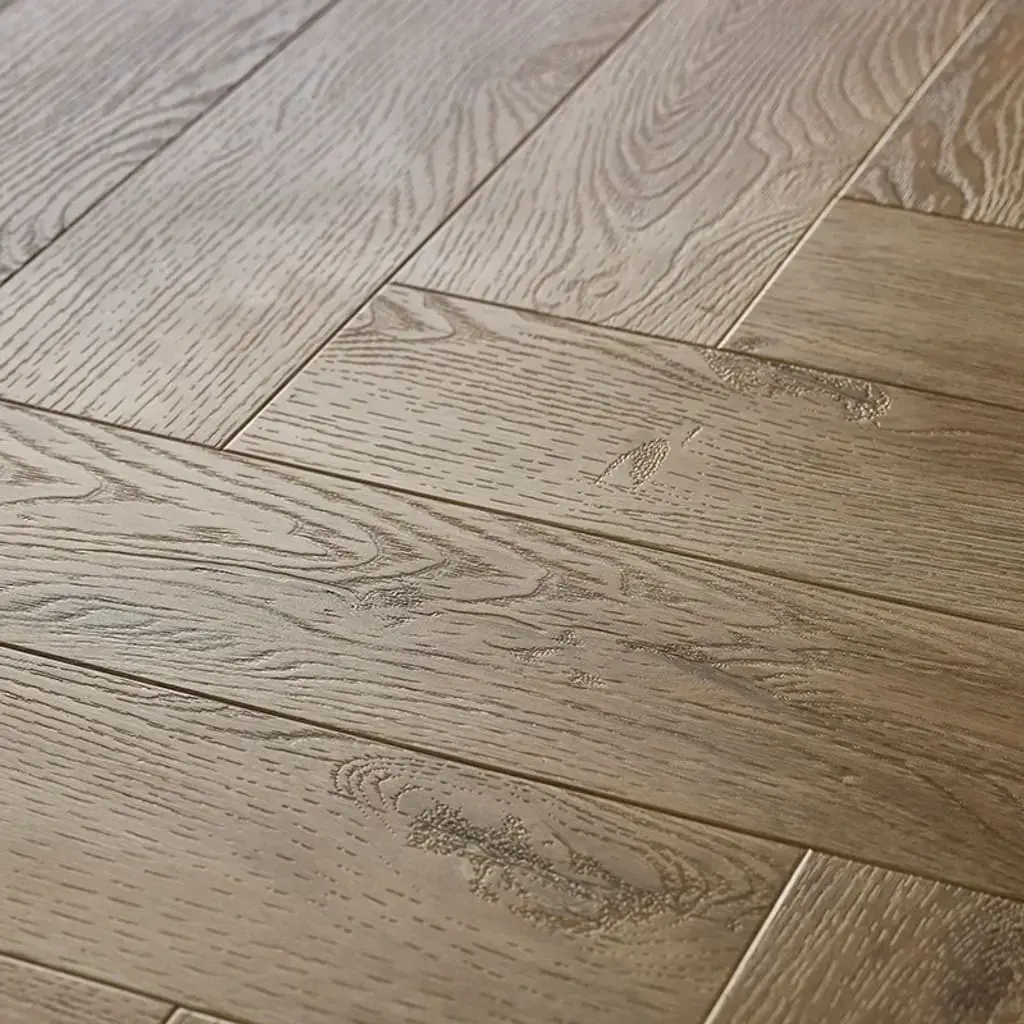 Aged Oak Herringbone Embossed Dryback LVT
