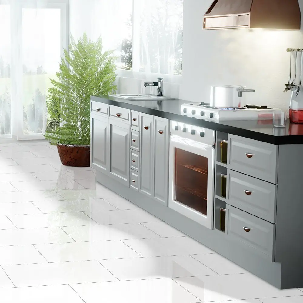 Pure White High Gloss Laminate Tile 8mm