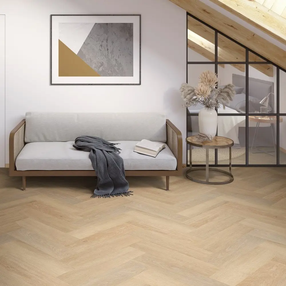 Butterscotch Oak Herringbone Rigid Core 5mm SPC Click