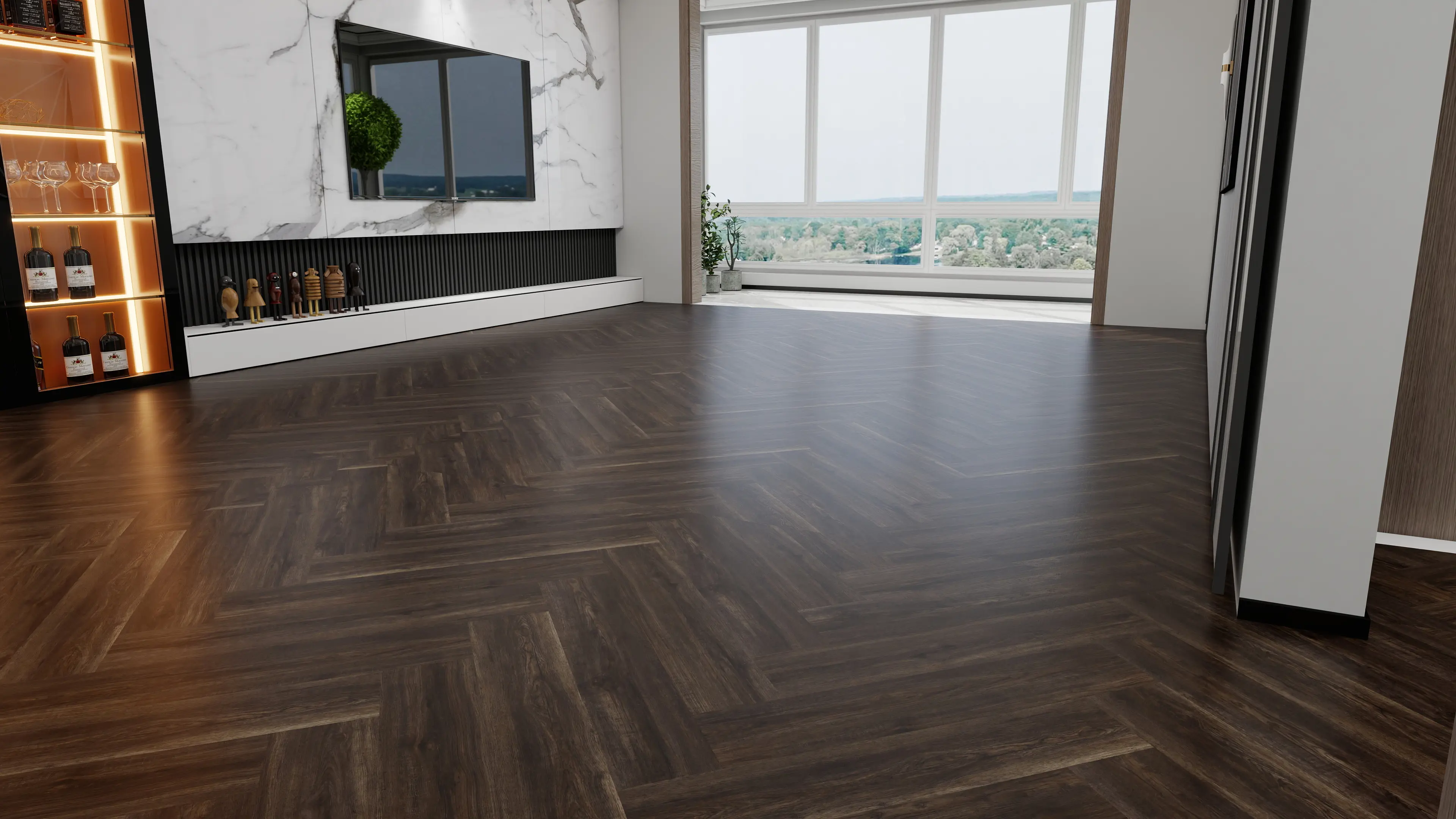 Charred Oak Herringbone Premium 3mm LVT