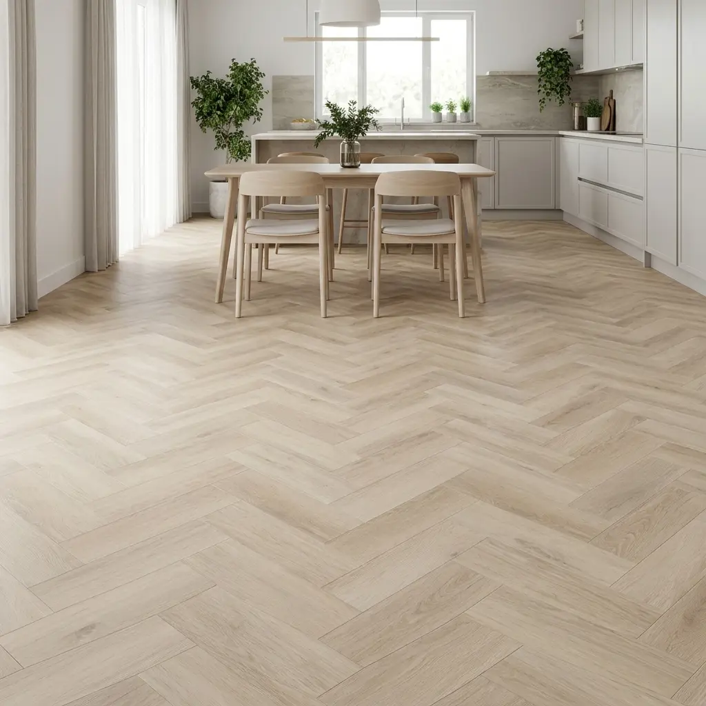Washington Light Grey Herringbone Premium 3mm LVT
