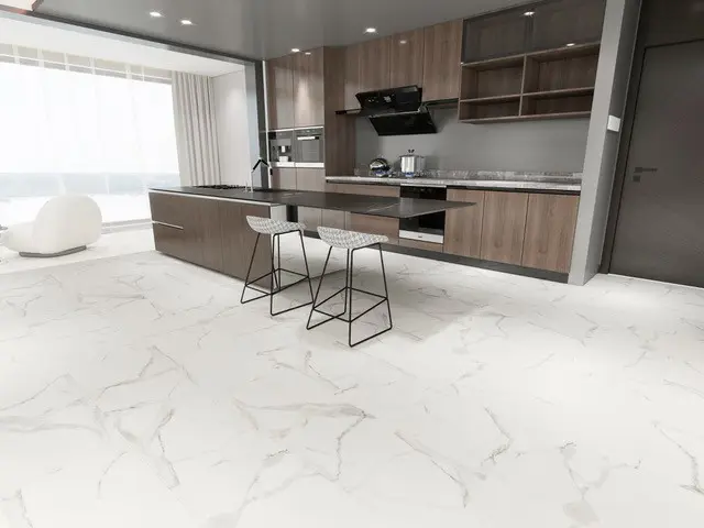 Ice White Marble 5.5mm SPC Click Tile