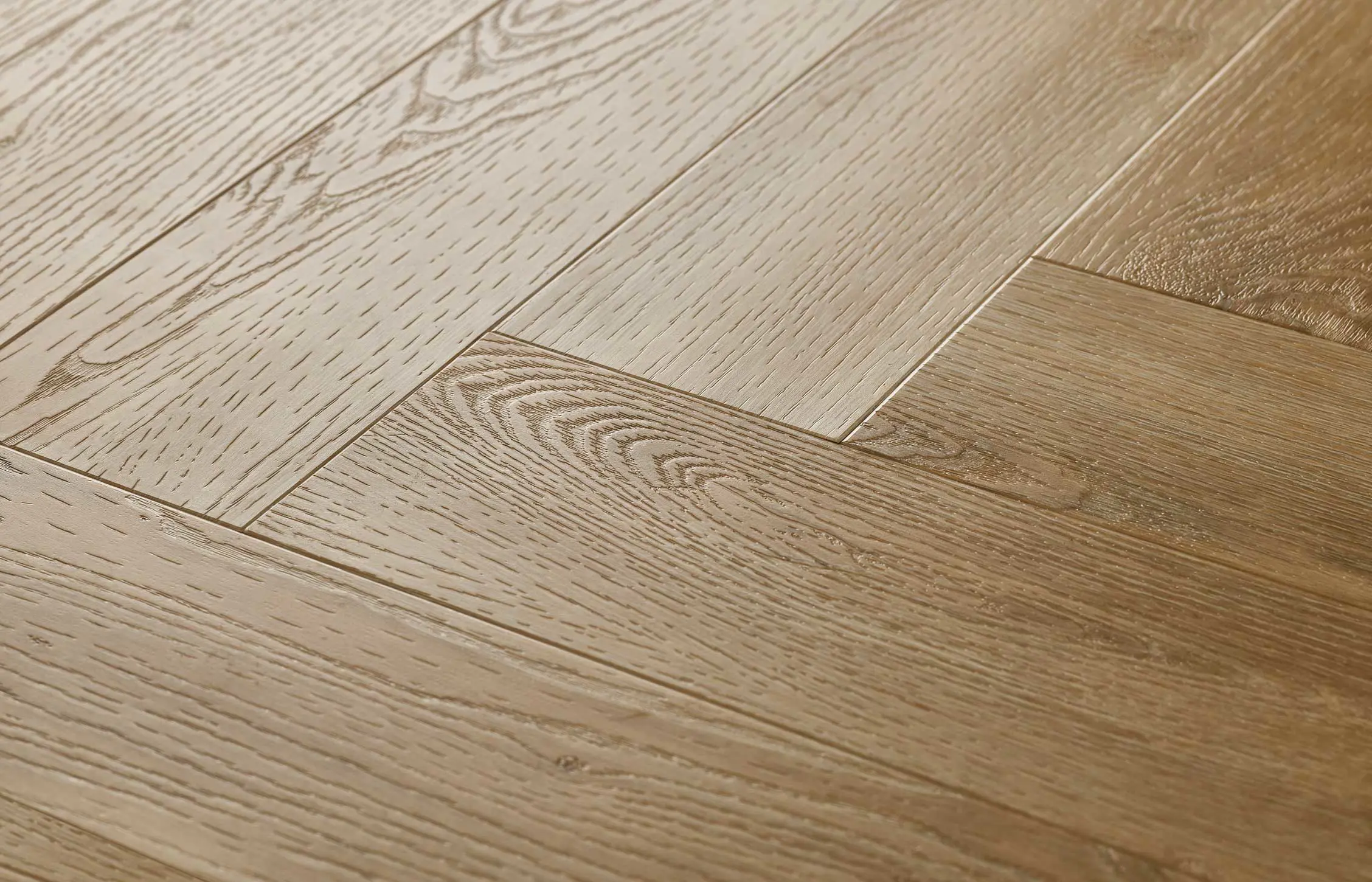 Bleached Oak Herringbone Embossed Dryback LVT