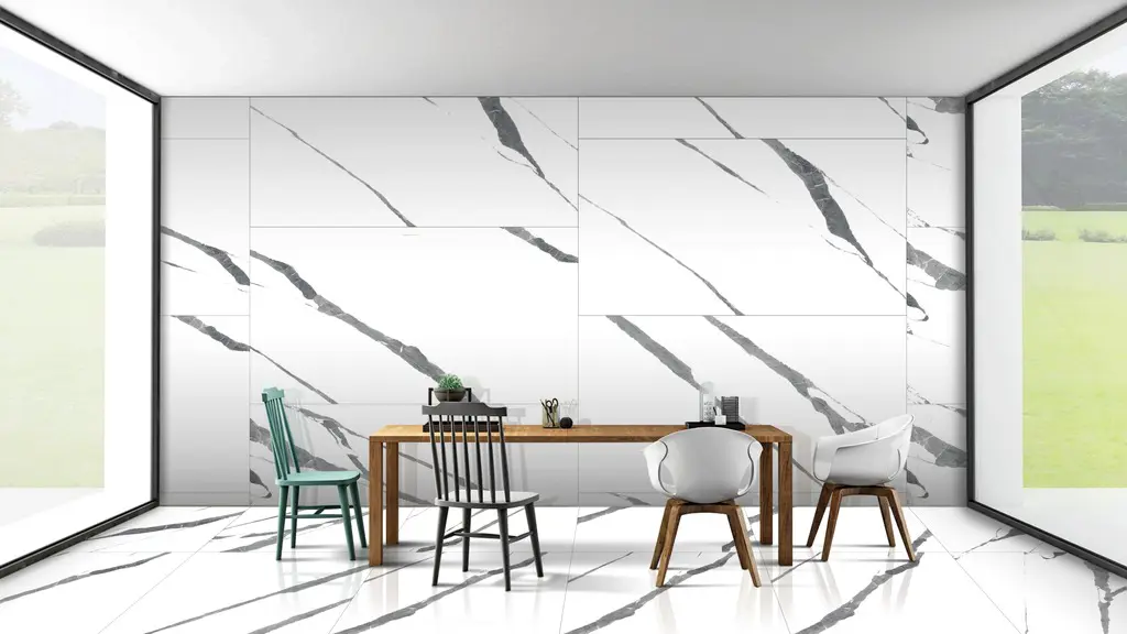 White Marble Floor & Wall Tile - Porcelain 600x1200mm