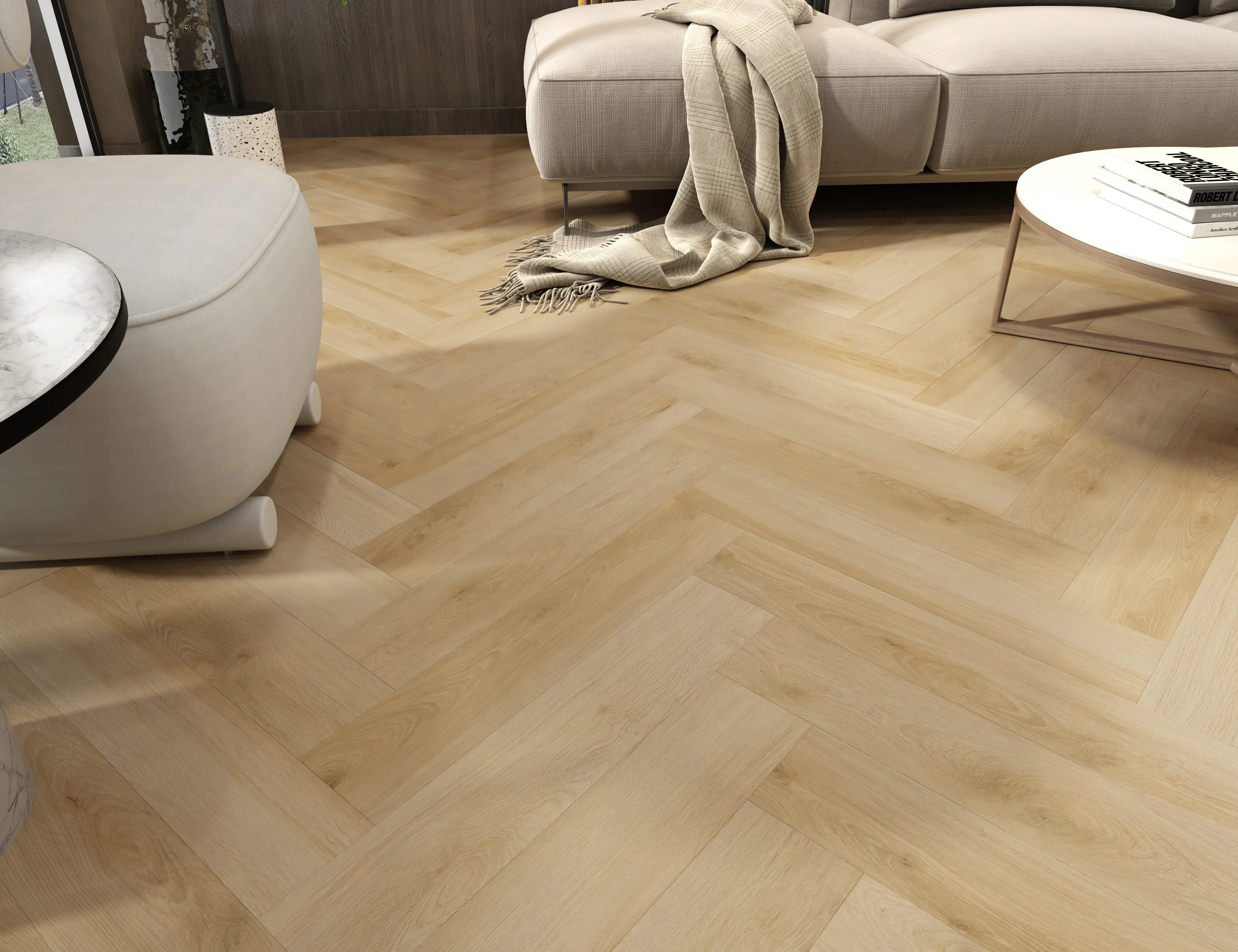 Delford Oak 5mm SPC Herringbone