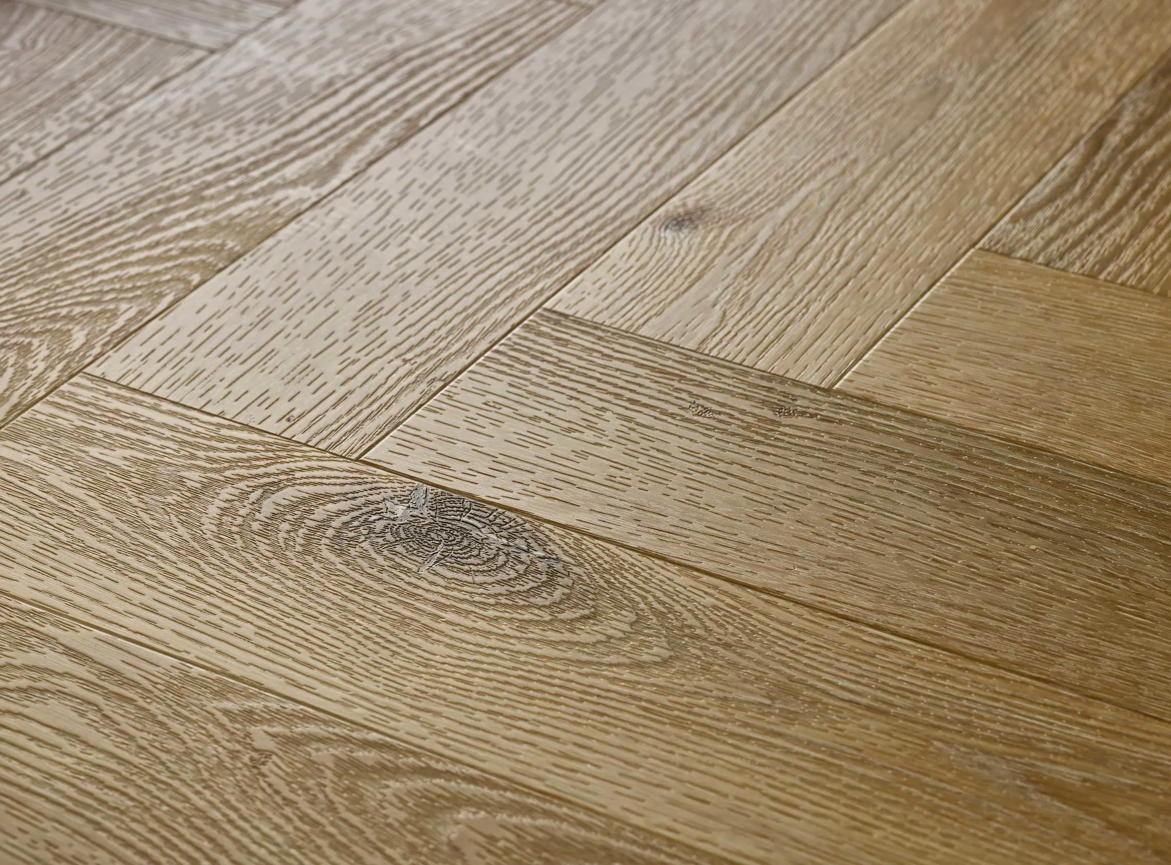 Washed Oak Herringbone Embossed Dryback LVT