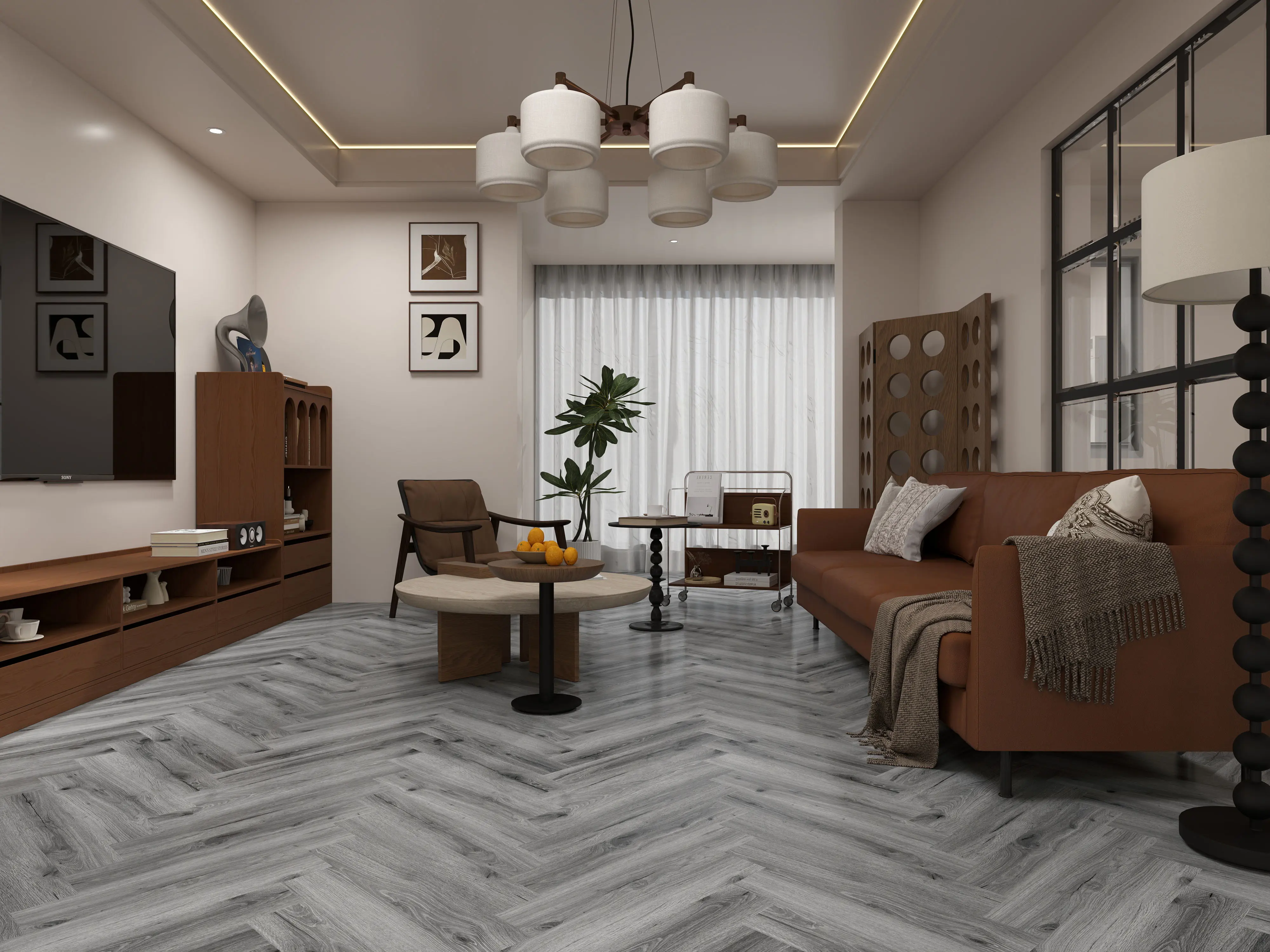 Grey Wood Oak Herringbone Premium 3mm LVT