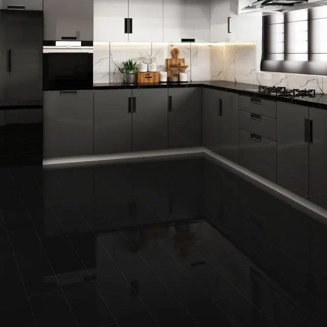 High Gloss Black 6mm SPC Click Plank