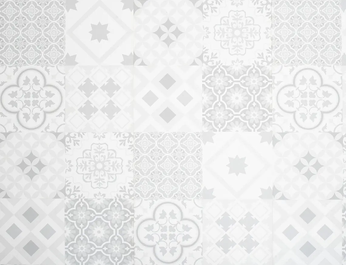 Alabaster White Victorian 8mm Laminate Tile