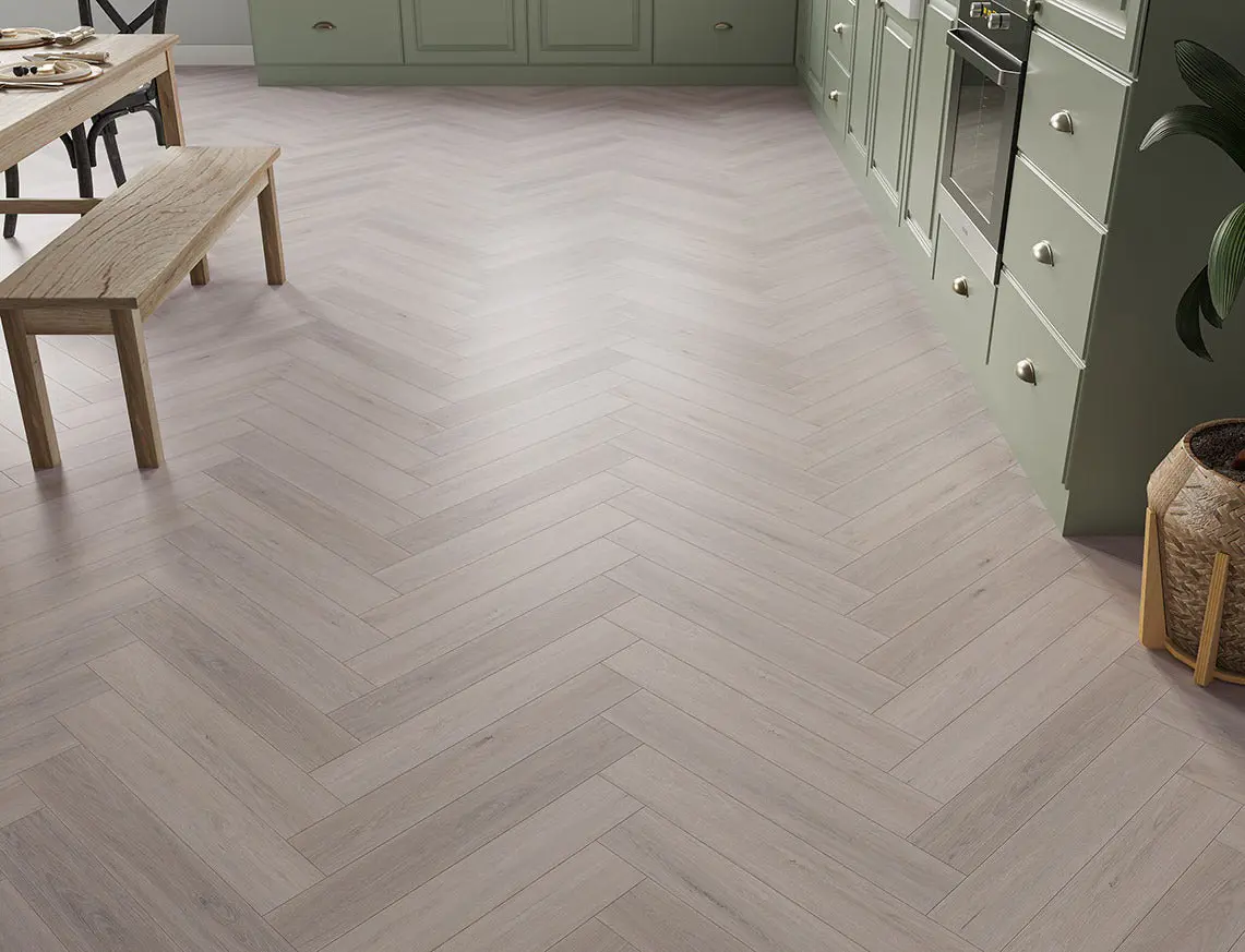 Compton Grey Oak 5mm Herringbone SPC Click