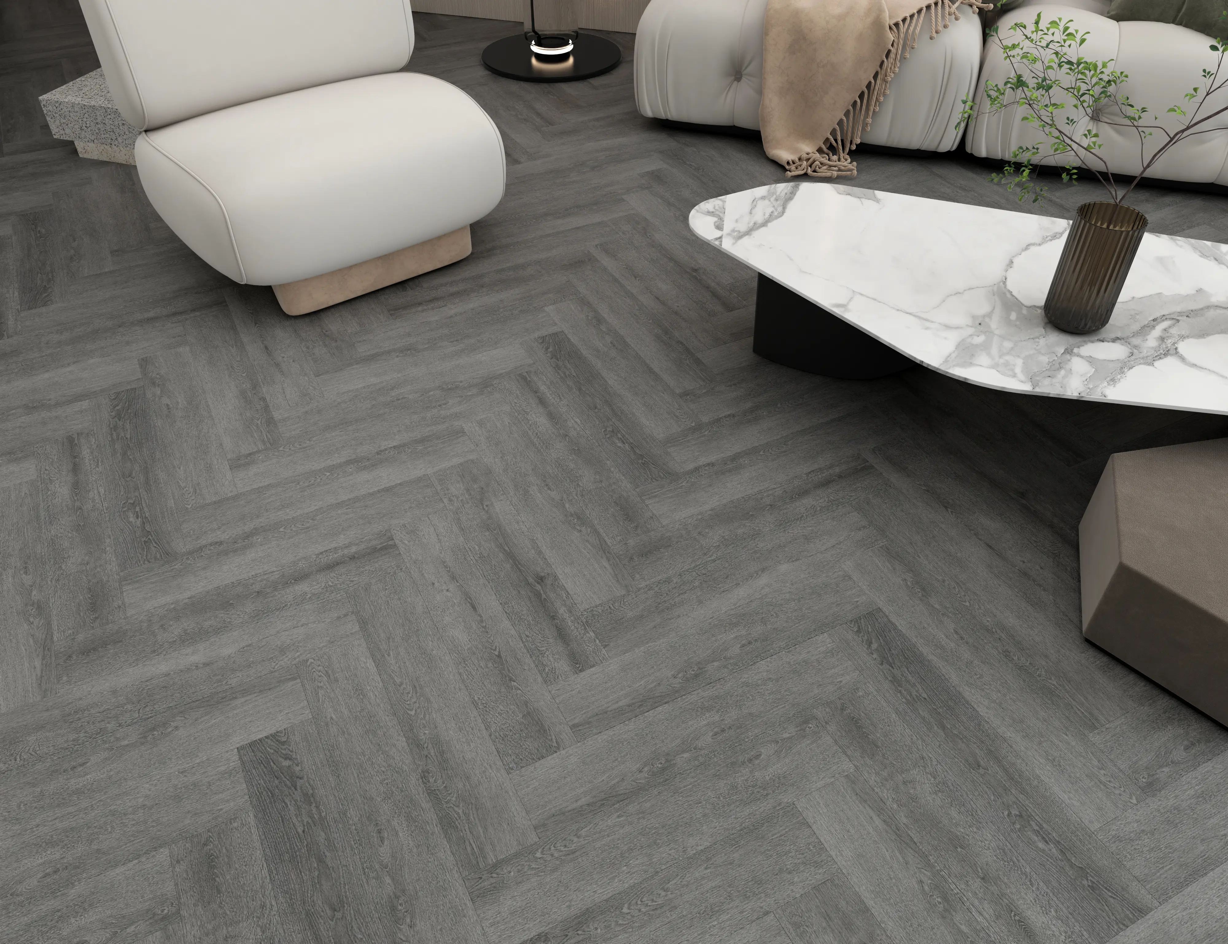 Rural Grey Oak 5mm SPC Herringbone