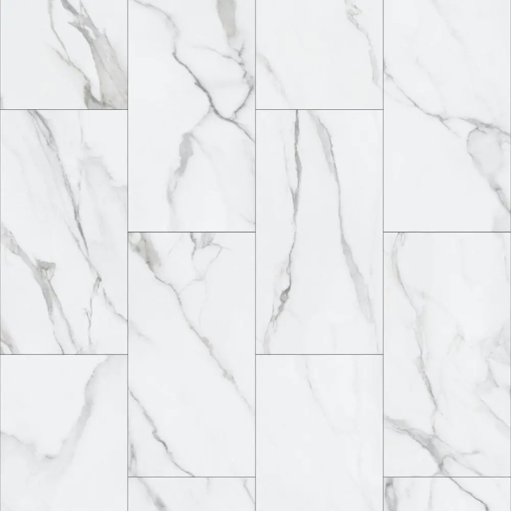 Snow White Marble 5mm SPC Click Tile