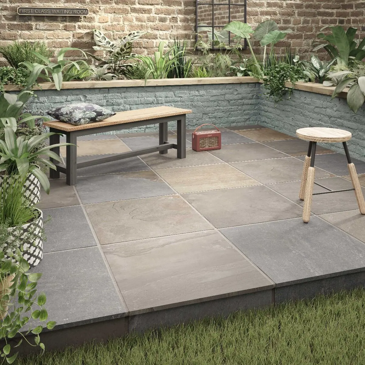 Newtown Grey 600x600mm Outdoor Porcelain 20mm Tile