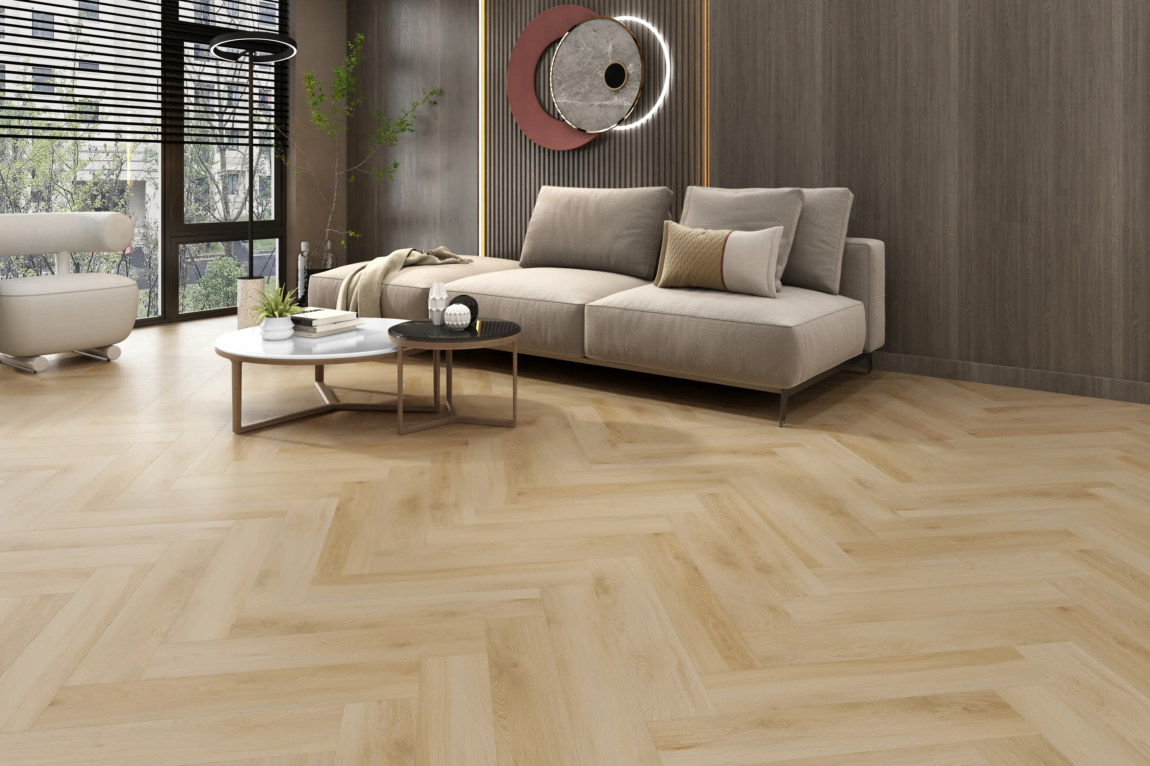 Delford Oak 5mm SPC Herringbone