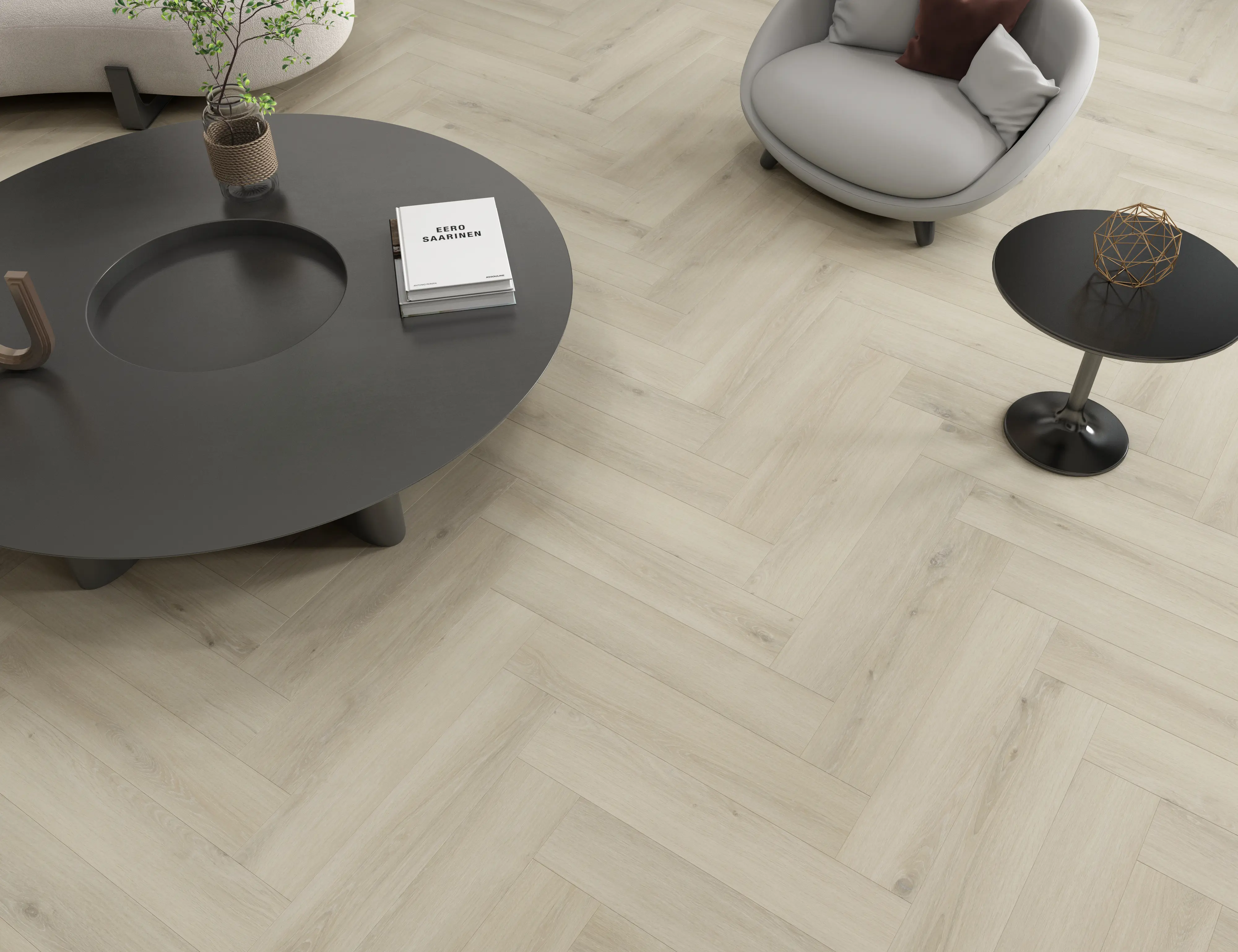 Blonde Oak 5mm SPC Herringbone