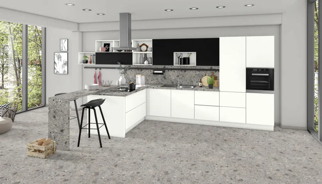 Grey Trestino 8mm Terrazzo Tile