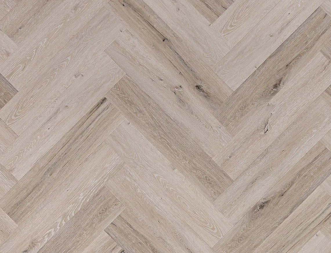 Whitewash Oak 5mm Herringbone SPC Click