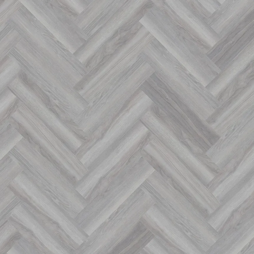 Light Grey Herringbone Rigid Core 5mm SPC 5G Click | Floor Depot