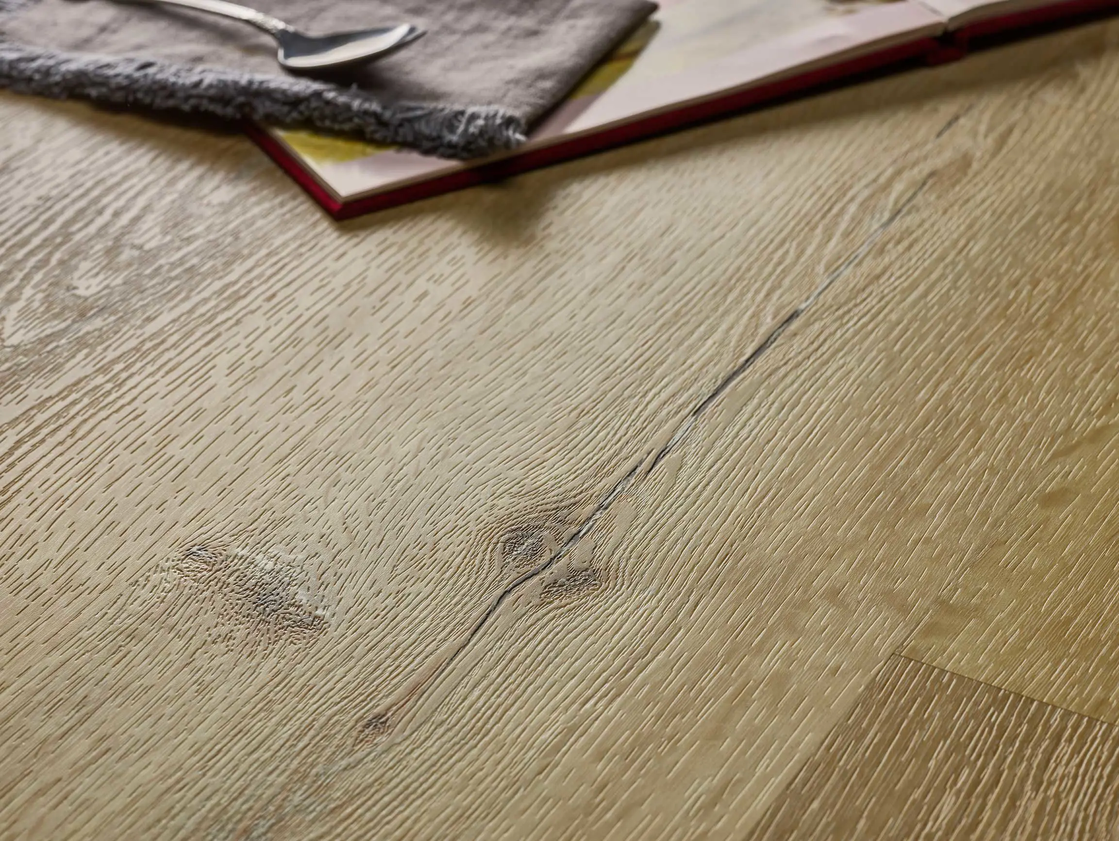 Washed Oak Embossed Dryback LVT