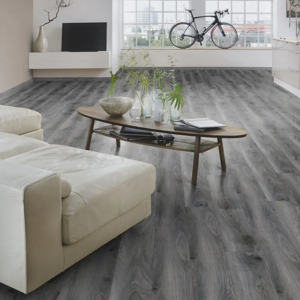 Dark Metal Grey Oak 8mm Laminate Flooring