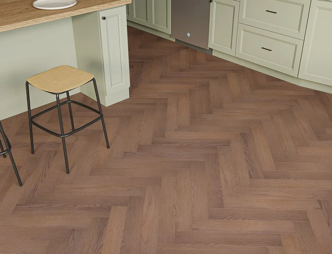 Romford Oak 12mm Deluxe Laminate Heringbone