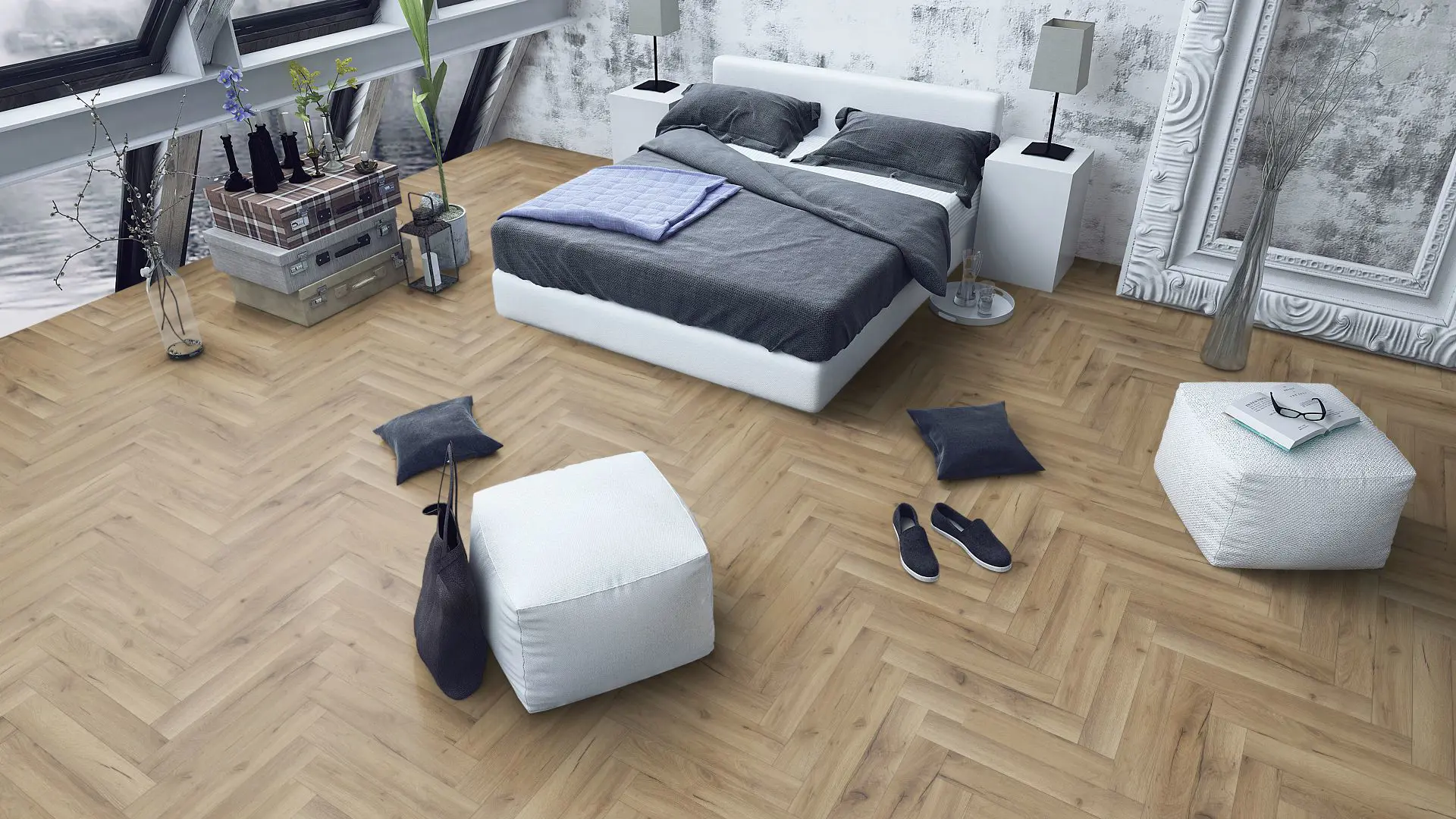 Albany Oak 12mm Herringbone