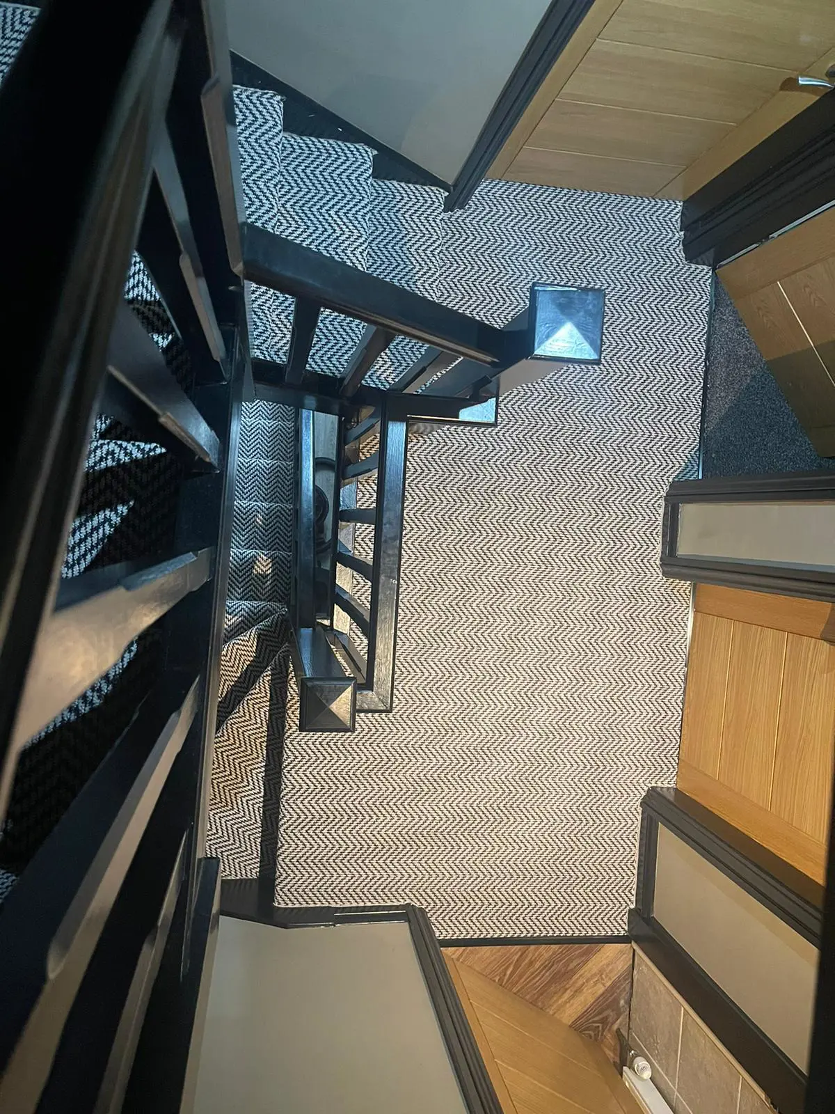 Chevron Carpet - Black & White