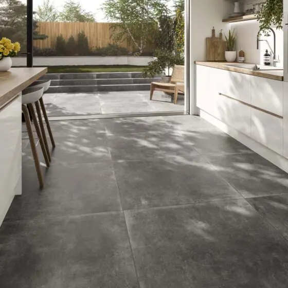 Downtown Grey Glazed Porcelain Tile - 800x800mm