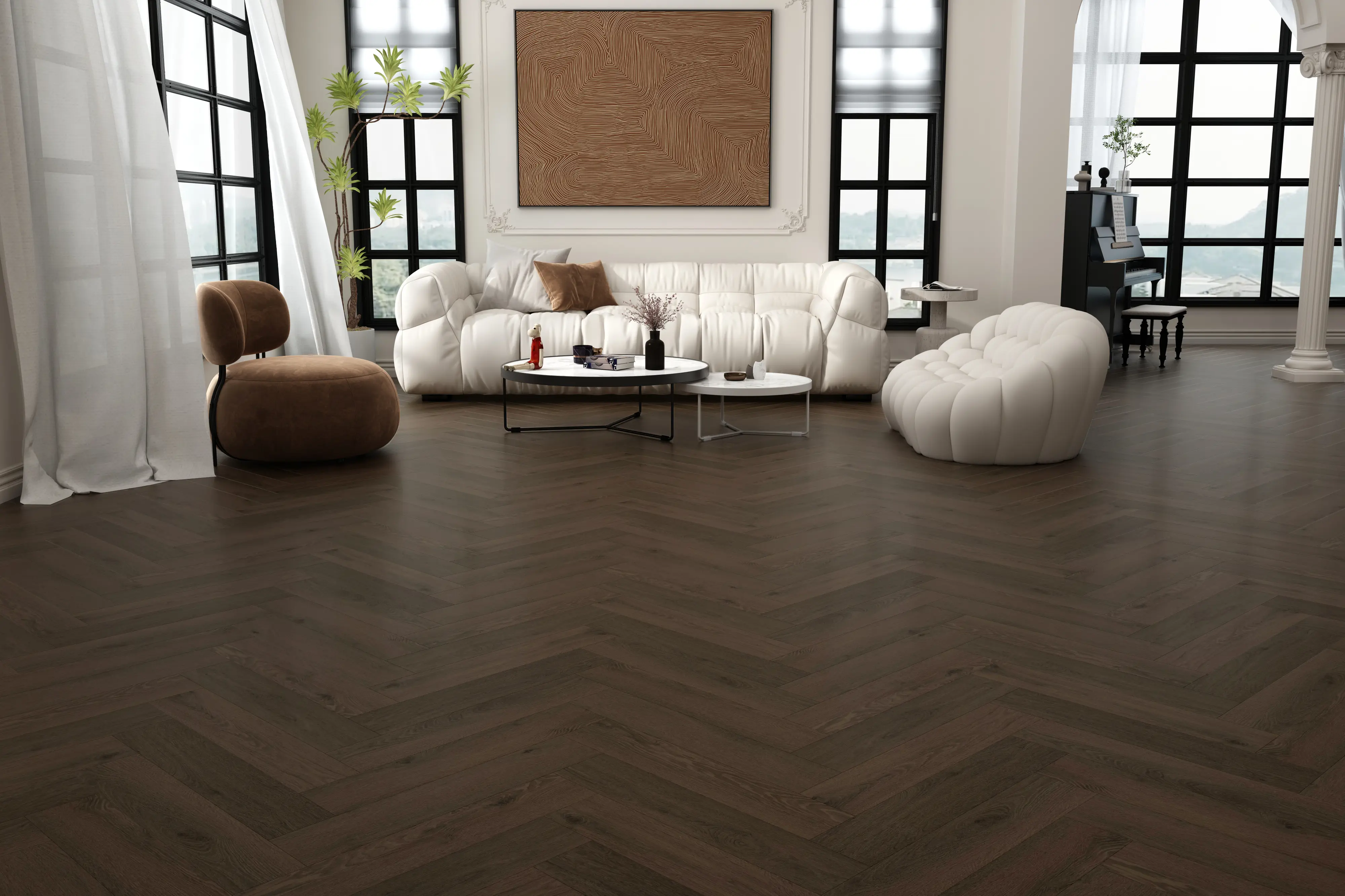 Shire Dark Oak 5mm SPC Herringbone