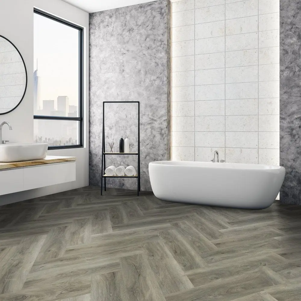 Aged Grey Oak Herringbone Rigid Core 5mm SPC 5G Click