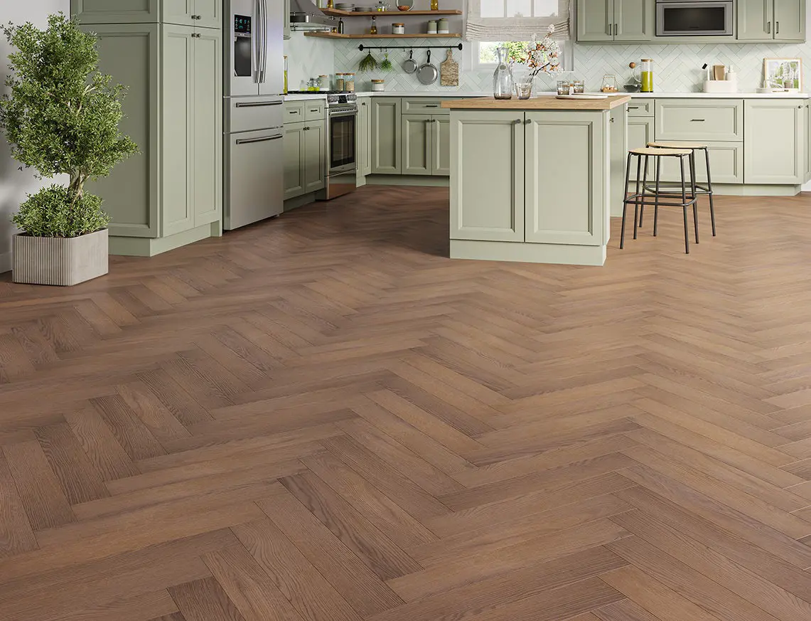 Romford Oak 12mm Deluxe Laminate Heringbone