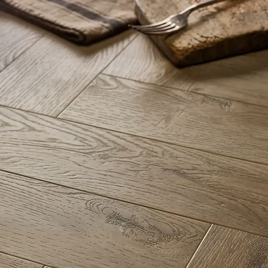 Aged Oak Herringbone Embossed Dryback LVT