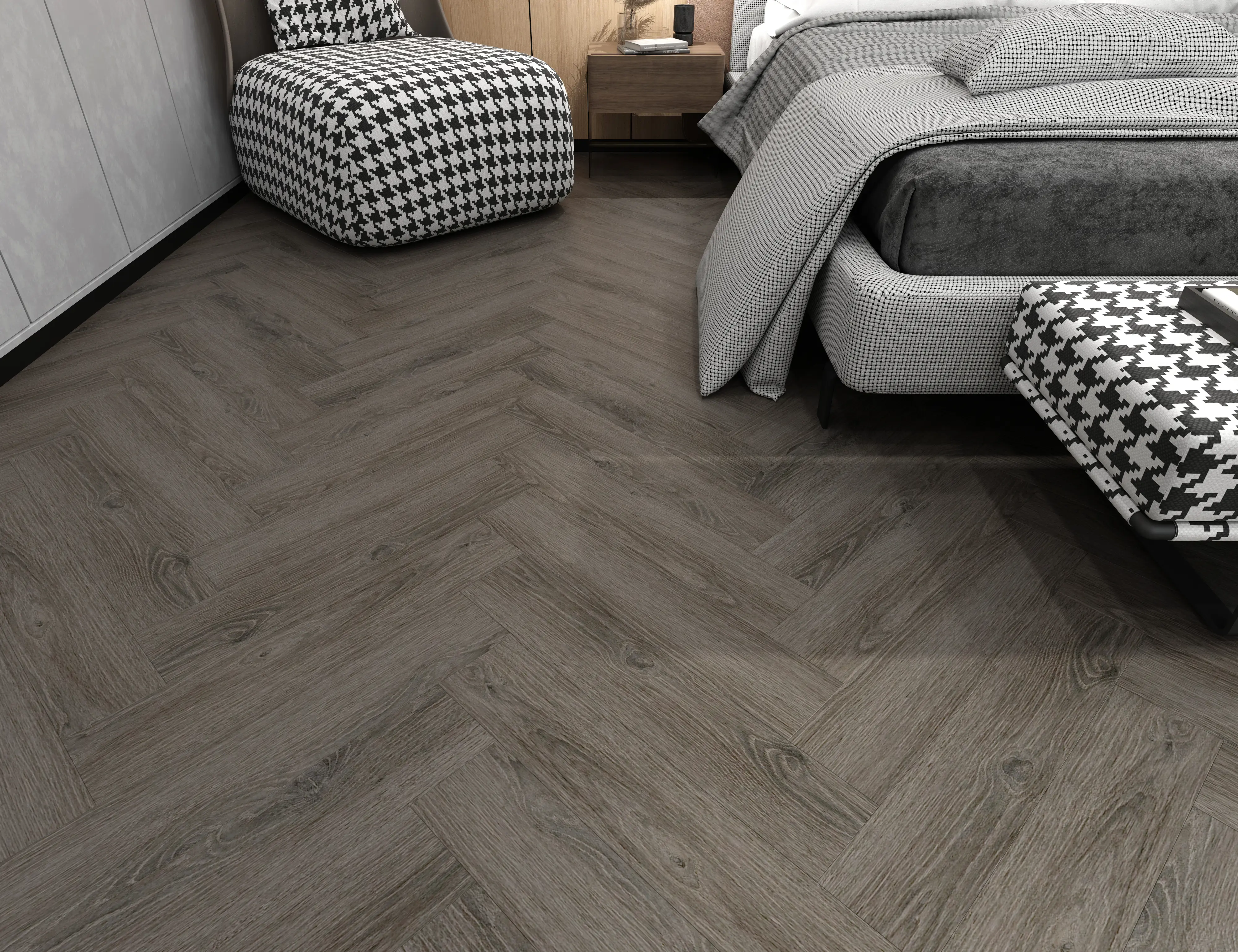 Truffle Oak 5mm SPC Herringbone