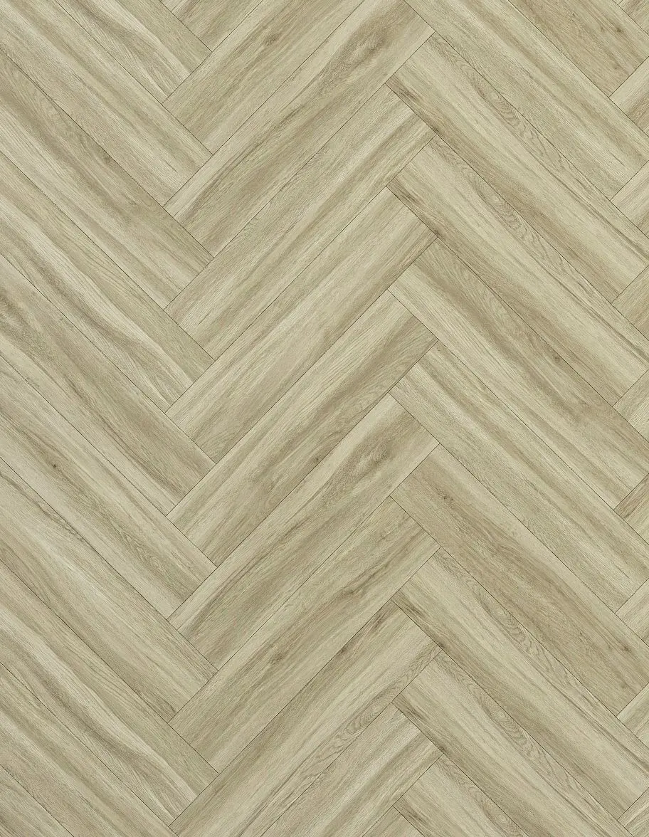 Natural Ash 5mm SPC Herringbone