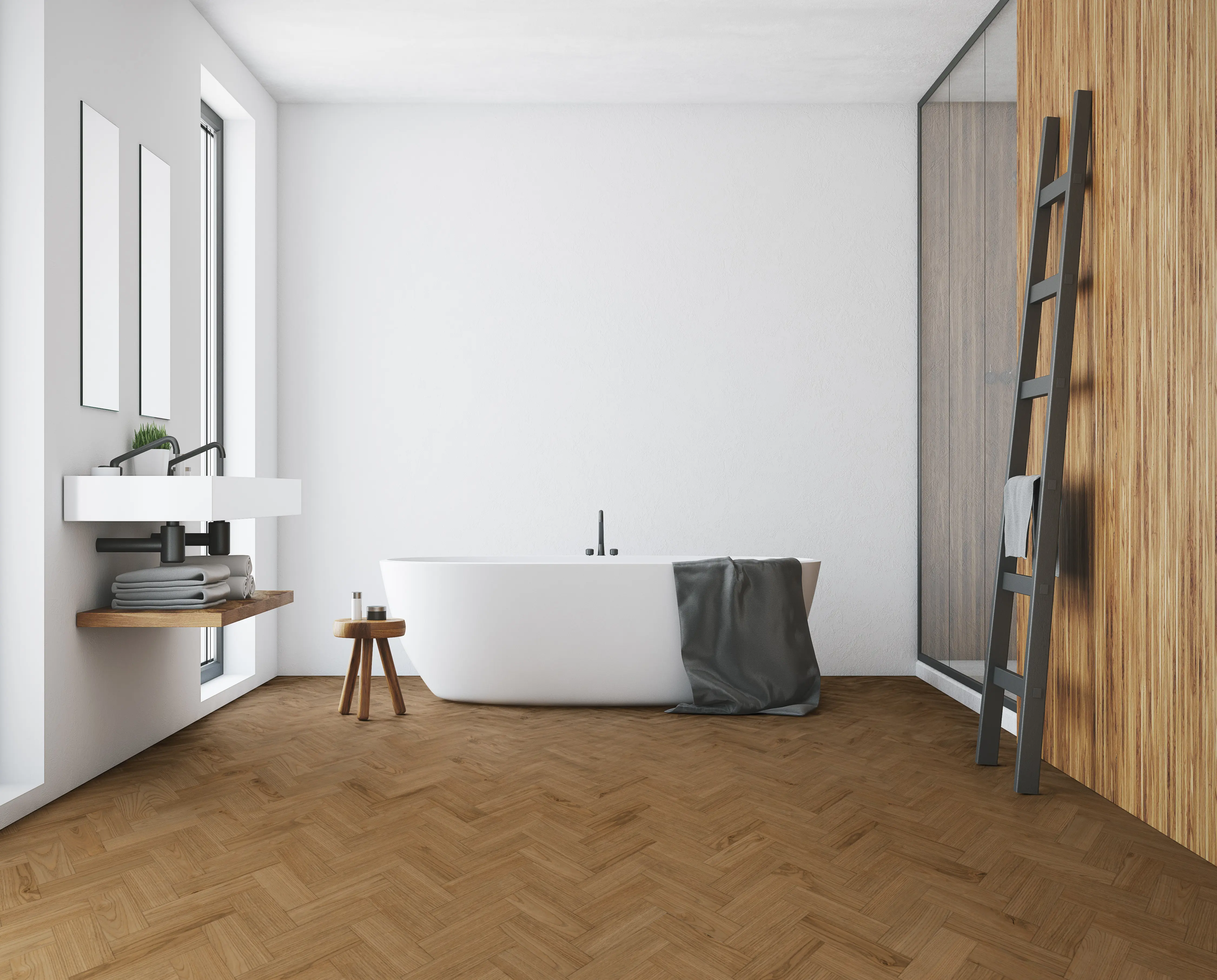 Heritage Oak Herringbone Dryback LVT