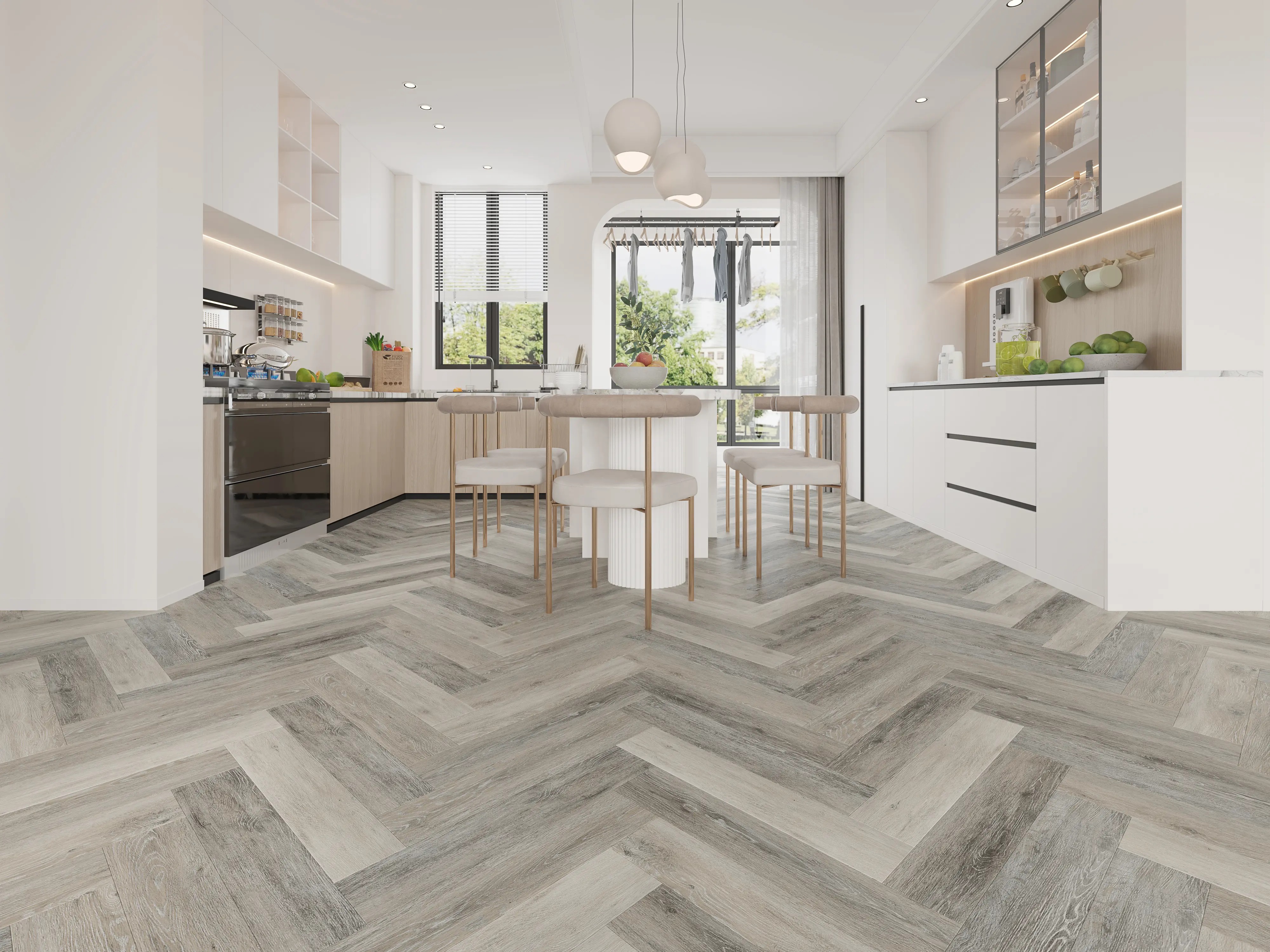 Silver Birch 2mm Herringbone LVT
