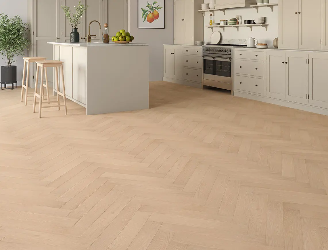 Linford Oak 12mm Deluxe Laminate Herringbone