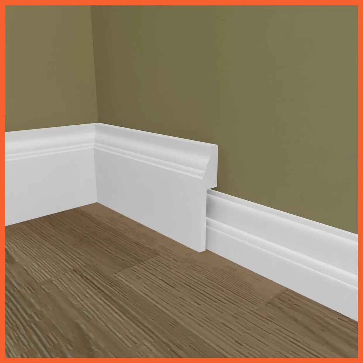 Skirting Board Cover 3m X 150mm (200mm Height Overall) - Skirting Over Skirting