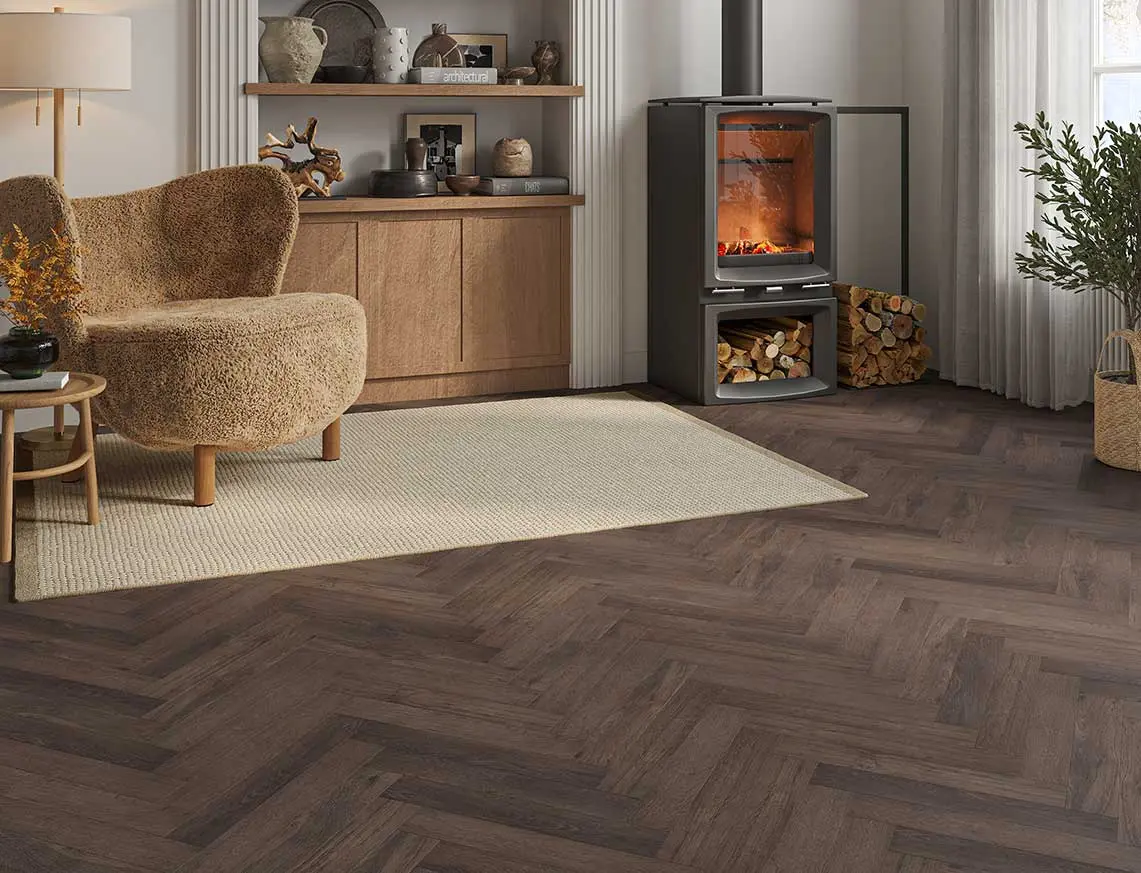 Cuban Walnut 2mm Herringbone LVT