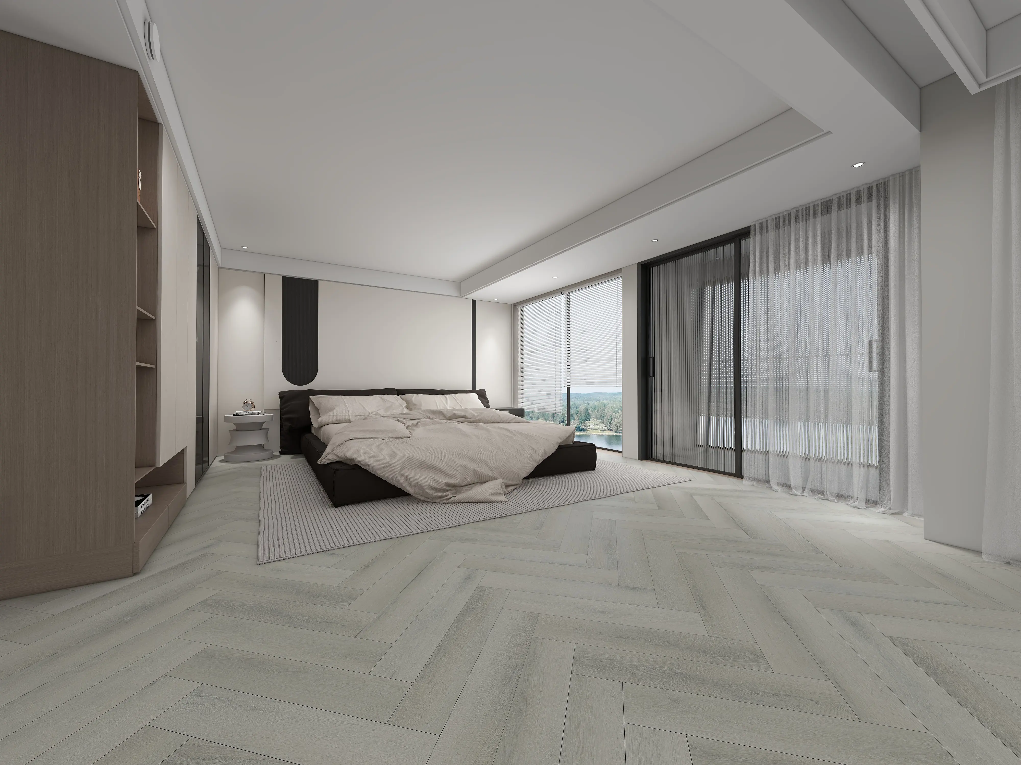 Washington Light Grey Herringbone Premium 3mm LVT