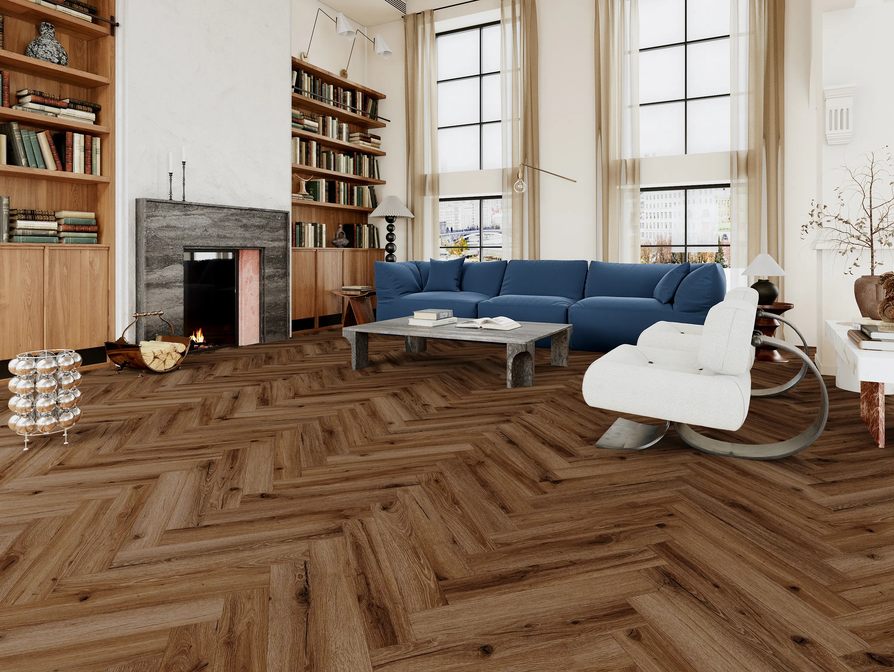 Alaskan Dark Oak Herringbone Premium 3mm LVT
