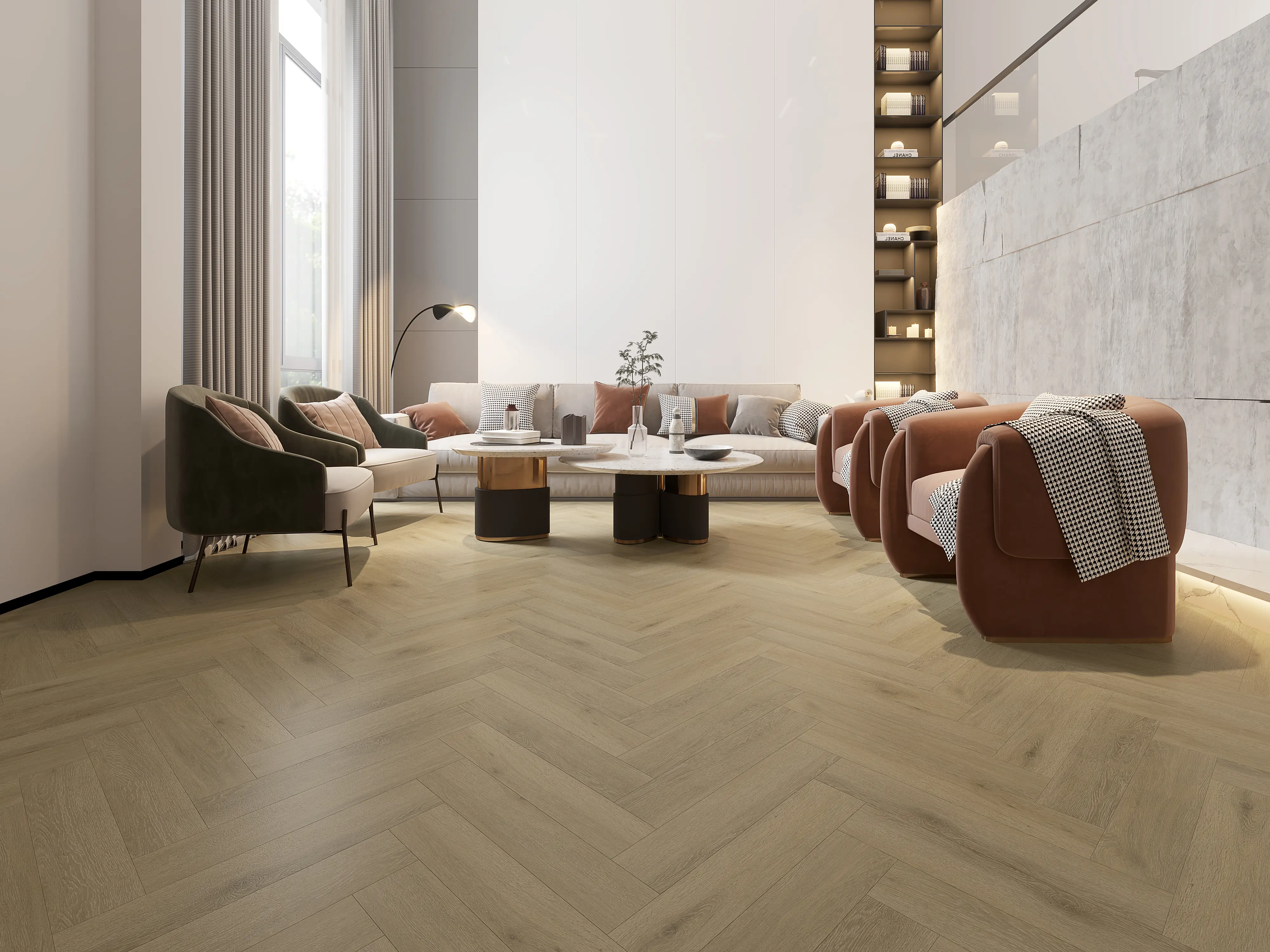 Hampton Oak 2mm Herringbone LVT